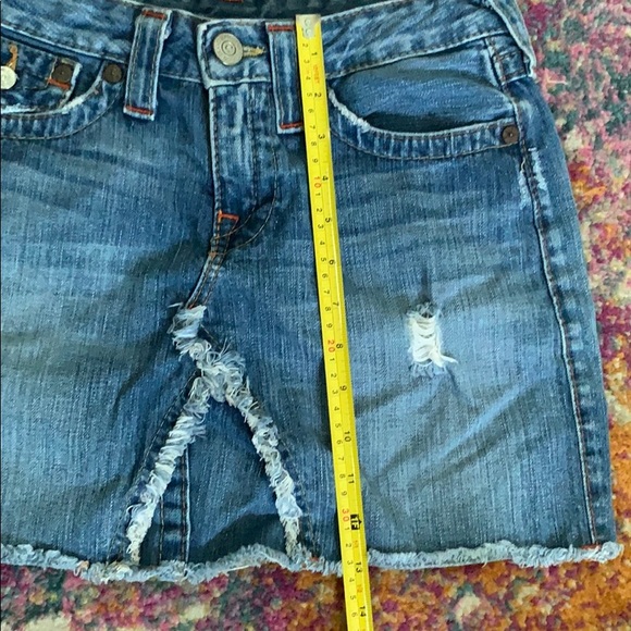 Fun Distressed True Religion Jean Skirt - Picture 2 of 5